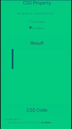 Css backface-visibility property #css #webdev