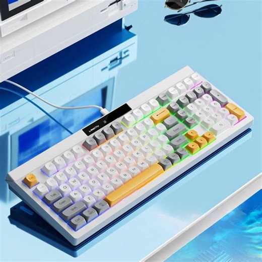 [$10.63] LANGTU L102 Mechanical 1.5m Wired Gaming Keyboard With RGB Light(Glow Rock)