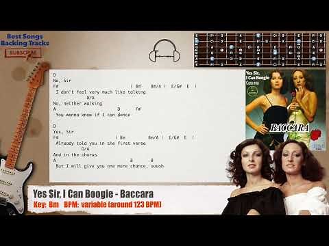 🎸 Yes Sir, I Can Boogie - Baccara Guitar Backing Track with chords and lyrics