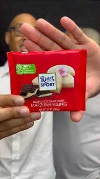 🍫 Marzipan Dark Chocolate Ritter Sport squares 🇩🇪 German Sweets from Germany #marzipan #dark
