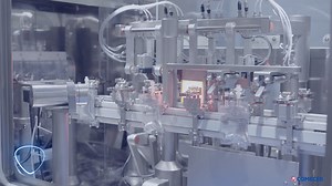 Aseptic IV-bags filling line under isolator technology