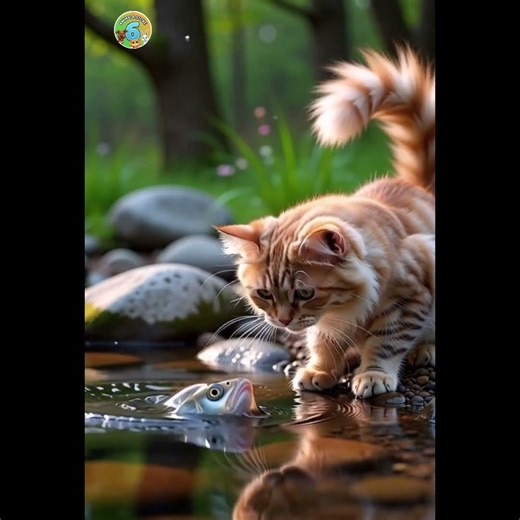 🐱 Cat vs Fish: The Cutest Splash Battle Ever! 🐟#CatVsFish #FunnyCats #CuteAnimals