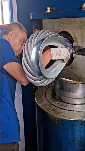 The process of securing a wire rope thimble