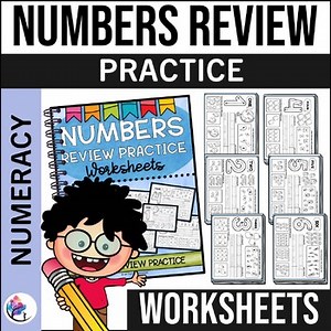 NUMBER REVIEW PRACTICE WORKSHEETS - Numbers 1-10
