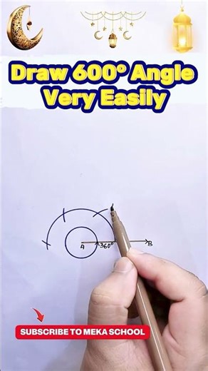 Draw 600° Angles #shorts #geometry #angleconstruction