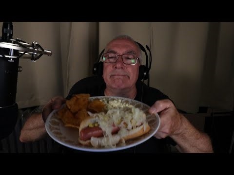ASMR Fortnite Let's Play Eating Hotdogs with Macaroni Salad and Sam Adams Whispering