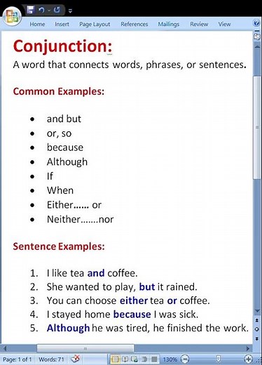 Conjunction – Definition, Examples & Sentences