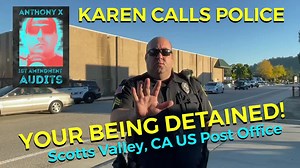 1st Amendment Audit United States Post Office Scotts Valley, CA In this 1st Amendment Audit I walk around the United States Post Office in beautiful Scotts Valley, CA peacefully taking pictures and video from public and publicly accessible areas exercising my 1st Amendment rights until Karen calls the police. Let me know your thoughts PASS or FAIL? You be the judge! Please LIKE, SHARE, FOLLOW, COMMENT! FIND ME ON: FACEBOOK: AX 1st Amendment Audits YouTube: ANTHONY X 1st Amendment Audits TikTok: 