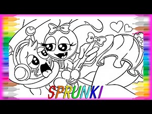 Oren and Pinki SAD LOVE STORY! Coloring Pages | Satisfying Coloring SPRUNKI Characters