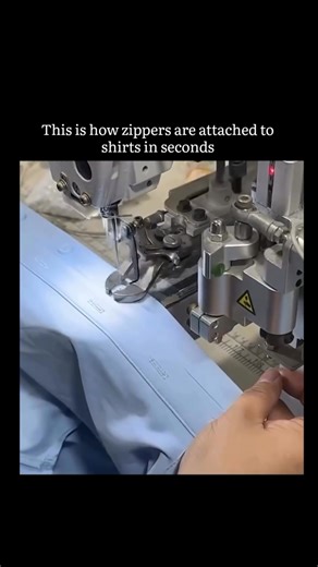 Tech Page | Zippers are attached to shirts using automated sewing machines. The machine aligns the zipper with the fabric, then stitches it precisely... | Instagram