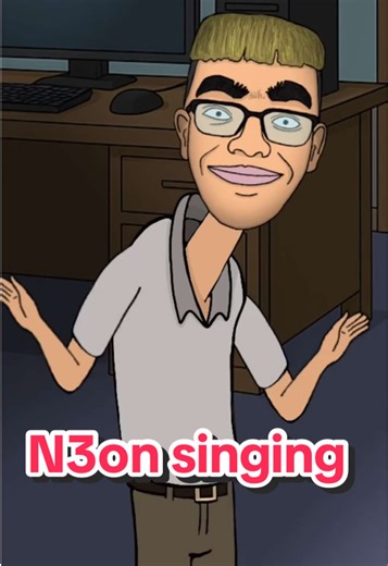 Neon sing on stream cartoon comedy. @N3on #n3on #twitch #comedy #cartoon #kick