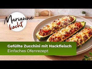 Stuffed Zucchini with Ground Meat | Easy Oven Recipe Baked with Cheese