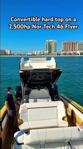 The Nor Tech 46 Flyer is a slick designed powerboat capable of insane speed and fun