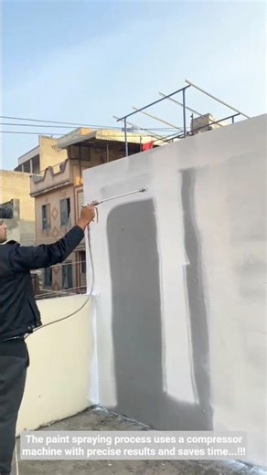 The paint spraying process uses a compressor machine with precise results and saves time...!!!