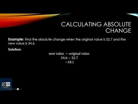 Calculating Absolute Change