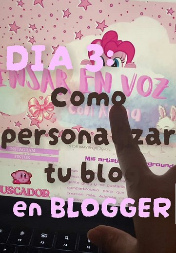 Dia 3 de como personalizar tu propio blog en Blogger En mi blog pensarenvozaltaconali.blogspot.com tienes más tutoriales #blog #blogger #girls #xyzabc #website