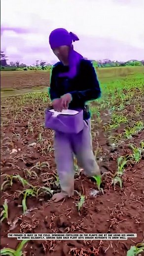 Rural Farming Technique: Fertilizing Plants One by One by Hand #AgriculturalInnovation