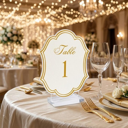 Luxury Acrylic Wedding Table Numbers Sign, Personalized Ornate Frame Table Number Plaque, Elegant Formal Wedding Table Sign, Reception Decor - Etsy