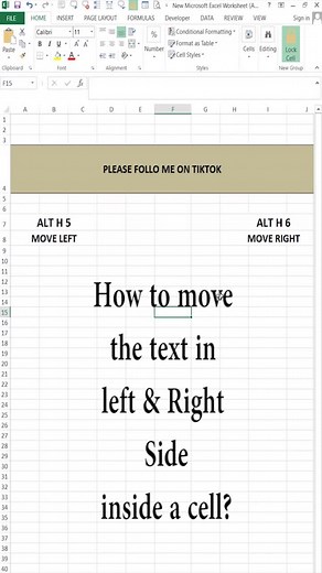 move text left right. #edutokmalayalam #excel #edutok #edu #excel_learning