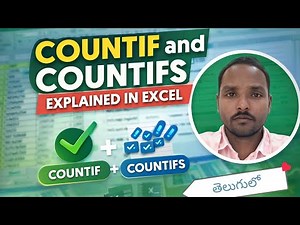 COUNTIF & COUNTIFS in Excel Explained | Easy Step-by-Step Tutorial