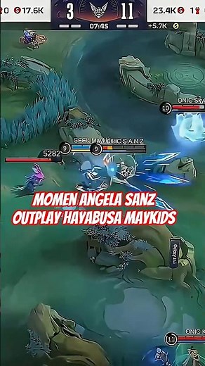 MOMEN ANGELA ONIC SANZ OUTPLAY HAYABUSA #gilaksanz #mobilelegends #mlbb #mpl