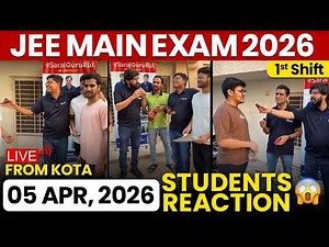 JEE Mains 2026: 5 Apr Shift 1 Exam Student Reaction LIVE from Kota | Paper Level, Weightage, Cutoff