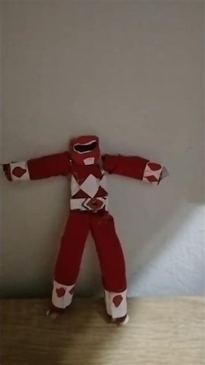 new paper action figures red ranger and yuji.