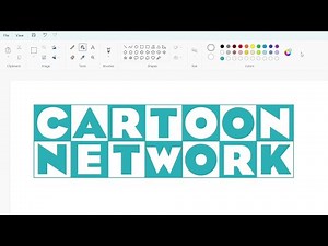 How to draw a blue green Cartoon Network logo using MS Paint | How to draw on your computer