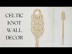 DIY Macramé Celtic Knot Wall Hanging Tutorial | Easy Small Boho Decor