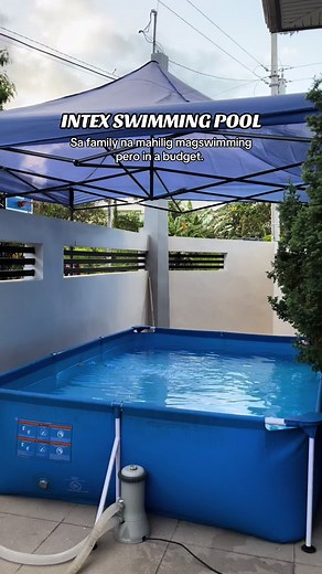 Intex Swimming Pool Outing swimming in a budget ☺️Anytime pwede isetup para sa swimming with family and friends. Madaling itago para sa next swimming! #swimmingpool #intex #summer #summervibes #summer2025