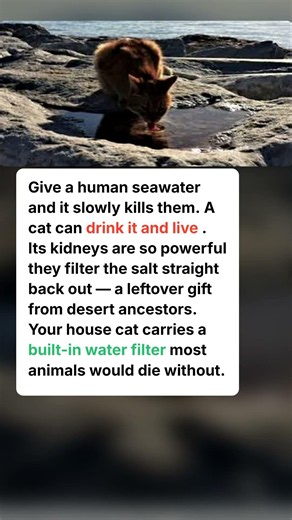 A Cat Can Drink Seawater and Actually Survive (45 char)