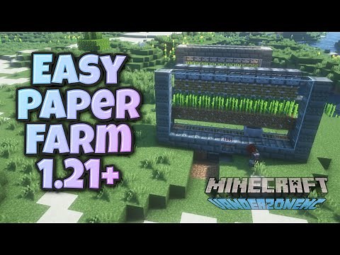 📃⛏️Easy Paper Farm using Auto Crafter 1.21 Minecraft Java #minecraft