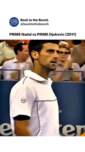 Back to the Bench on Instagram: "Prime Tennis 🙌 The 2011 US Open final between Novak Djokovic and Rafael Nadal was a thrilling match held on September 10, 2011, at Arthur Ashe Stadium. Djokovic won decisively with a score of 6–2, 6–4, 6–7(3), 6–1, marking his third Grand Slam title of the year. Key highlights included Djokovic's dominant play in the first two sets, Nadal's fierce comeback to win the third set in a tiebreak, and Djokovic ultimately regaining control in the fourth set. The match 
