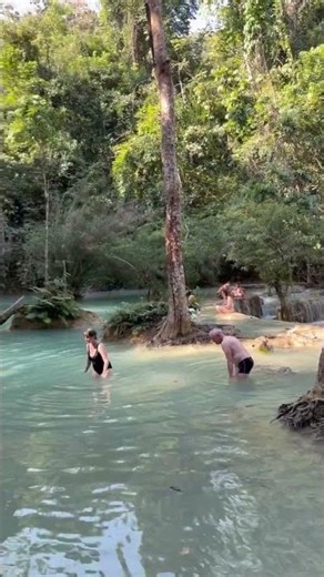 The BEST waterfall in ASIA: Kuang Si Waterfall