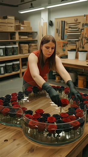 This Crystal Clear Black & Red Rose Epoxy Is UNBELIEVABLE 😱✨