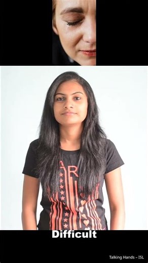 How to Say "Difficult" in Sign Language | ISL | #Shorts
