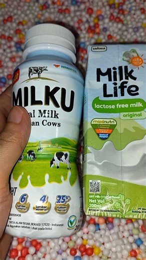 menemukan susu milku original dan susu milk life bebas laktosa dikardus #jajanan #huntingjajan