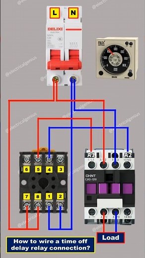 How to Wire OFF Delay Timer | Simple Circuit |Timer OFF Delay Wiring