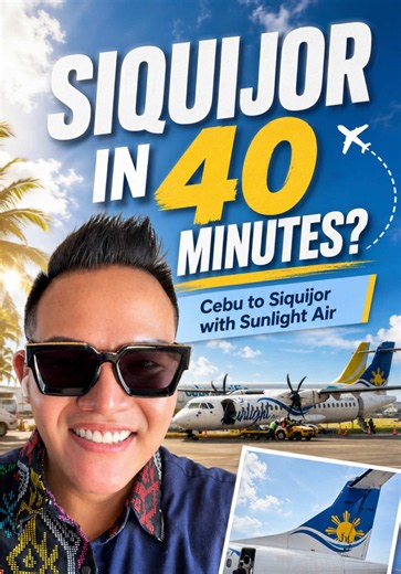 Cebu to Siquijor in 40 minutes? Let’s go! #sunlightair #Cebu #siquijor #travelph #fypシ゚
