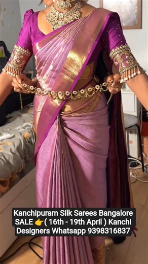 Kanchipuram Silk Sarees Bangalore SALE 👉( 16th - 19th April ) Kanchi Designers Whatsapp 9398316837