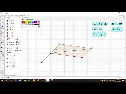 || Somme des vecteurs || produit d'un vecteur avec un nombre || Les vecteurs avec GeoGebra