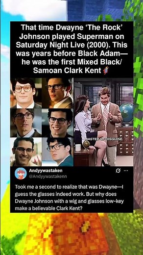 That time Dwayne ‘The Rock’ Johnson played Superman on Saturday Night Live (2000). This was years