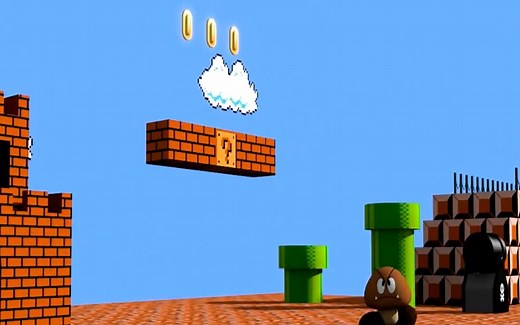 【3Dsmax基础教学/马里奥】超级马里奥场景建造教程