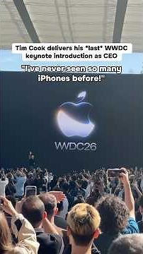 Tim Cook Delivers His Final WWDC Keynote Introduction as Apple CEO #wwdc2026 #timcook