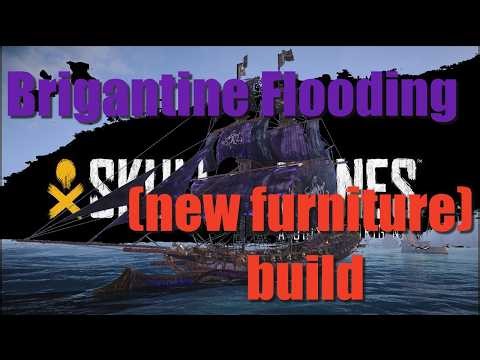 Skull and Bones Brigantine flooding (new furniture) build. #skullandbones #ubisoft #gaming