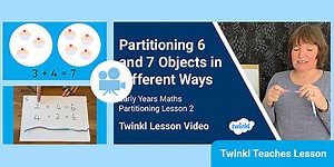 Early Years (Ages 3-5) Maths: Partitioning Video Lesson 2