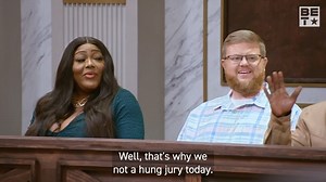 Tonite on @bet it’s an all new #mrspatsettlesit These cases are real! We the jury are all hung…. Hung up on our judge 👩🏽‍⚖️ @comediennemspat See you tonite | TS Madison