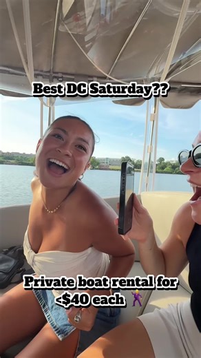 Private boat party in DC? And it’s less than $40 each? Sea DC lets you take up to 10 people out and bring your own drinks, food, and music! This is my new favorite Saturday DC activity 🕺 #wackshacks #dc #boat #weekend #thingstodo #washington #private #party #happyhour #water
