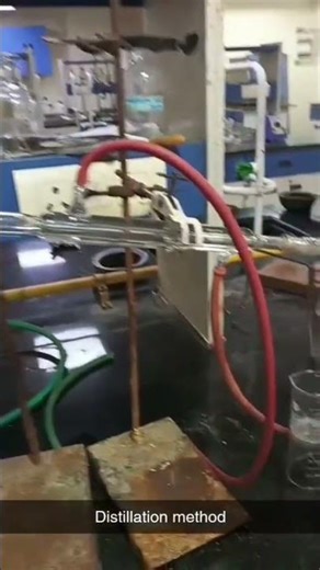 Distillation method lab practical #chemistry #labexperiment #science #trending #shortfeed #short