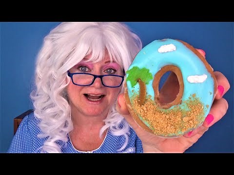 DONUTS Key Lime Pie Pina Colada Island Time Krispy Kreme Taste Test with Granny McDonalds